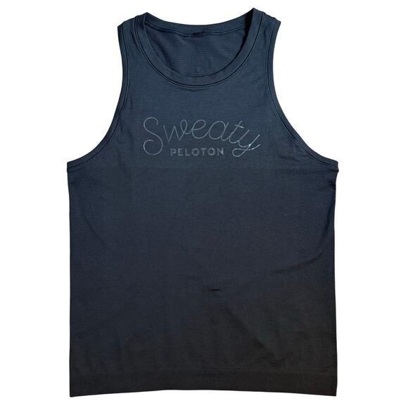 Lululemon x Peloton Sweaty Swiftly Muscle Tank Cycling Gym Black Size Medium - Picture 1 of 9